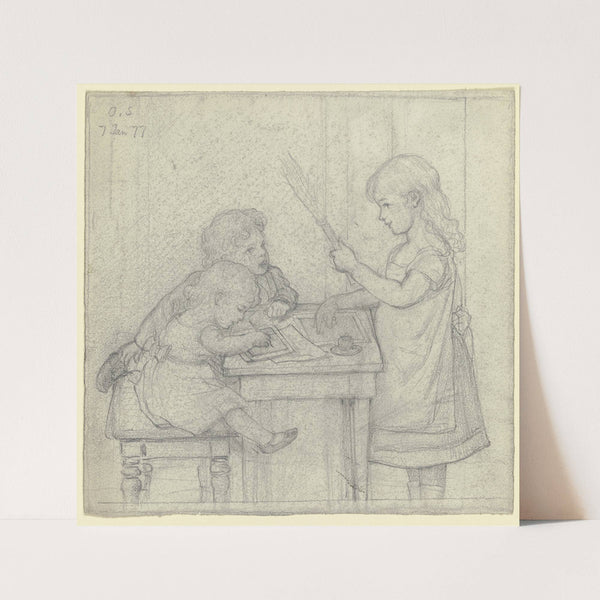 Gespielte Schulszene (1877) by Otto Scholderer