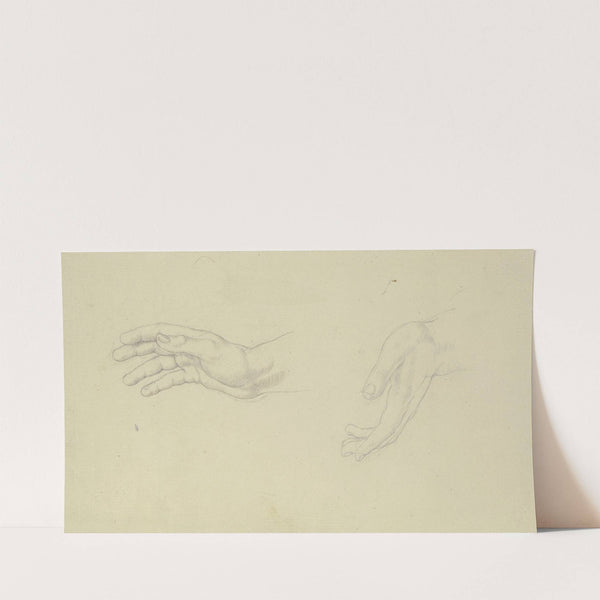 Gesten einer rechten und einer linken Hand by Julius Schnorr Von Carolsfeld