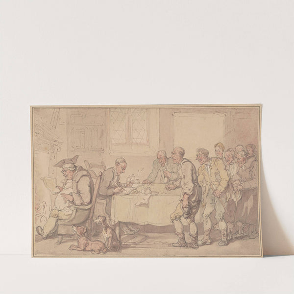Getting cash for notes by Thomas Rowlandson