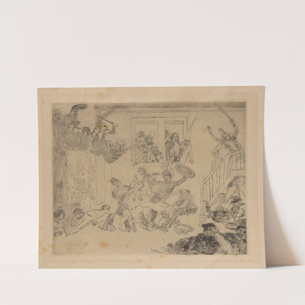 Gevecht van de luizenkoppen Désir en Rissolé by James Ensor