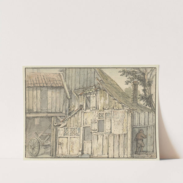 Gevel van een boerderij by Isaac van Ostade