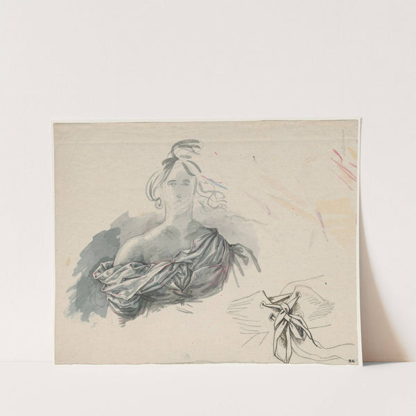 Gewaad om de schouders van Maria Magdalena by David Humbert de Superville