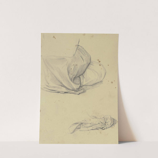 Gewand sowie Draperie, darauf eine Hand gestützt by Jakob Becker