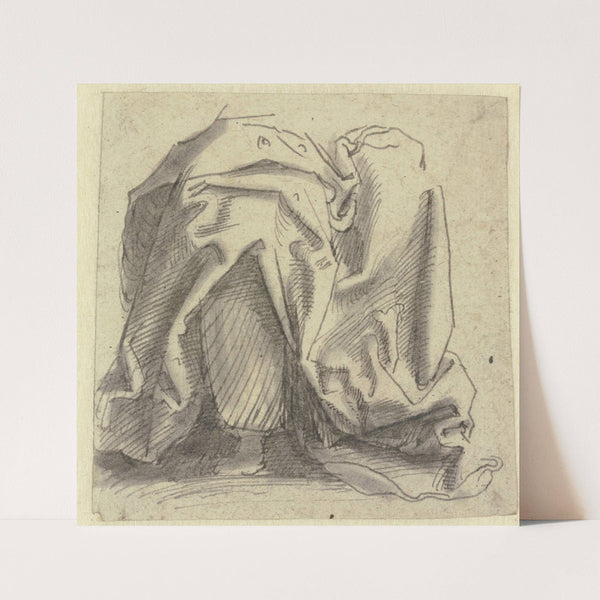 Gewandstudie zum Unterkörper einer sitzenden Frau by Hans Brosamer