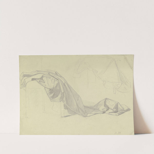 Gewandstudie zur flehenden Helfensteinerin im 'Bauernkrieg' by Julius Hamel