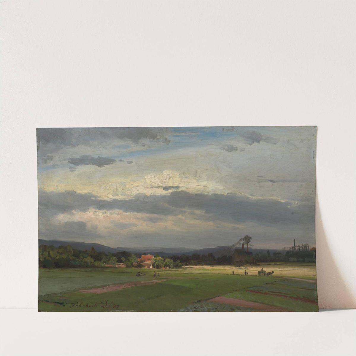 Gewitter über dem Land by Carl Ludwig Fahrbach