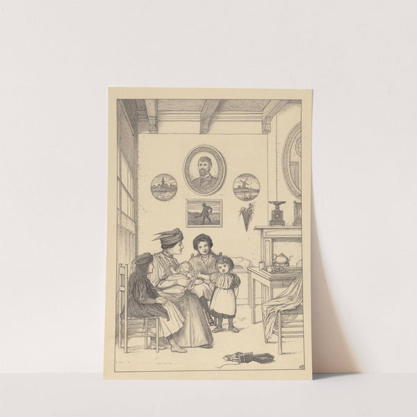 Gezelschap met baby by Willem Pothast