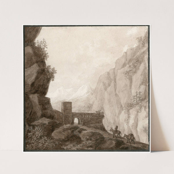 Gezicht in de Pyrenéén by Otto Howen