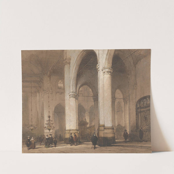 Gezicht in de St.-Laurenskerk te Rotterdam by Johannes Bosboom