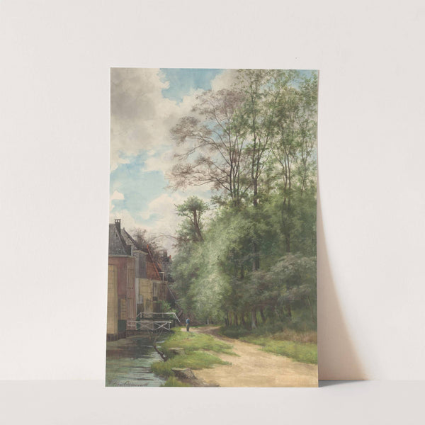 Gezicht langs de sloot bij het Bezuidenhout in het Haagse Bos by Willem Oppenoorth