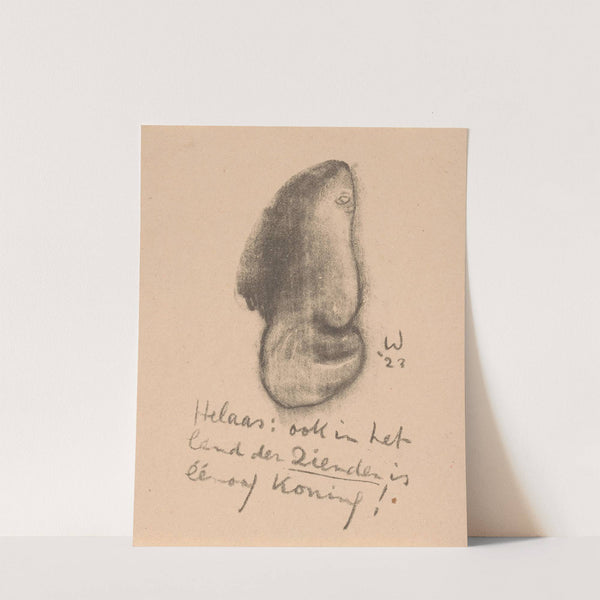 Gezicht met één oog (1923) by Erich Wichmann