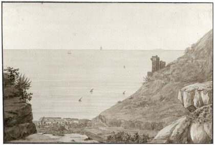 Gezicht op Barcelona vanuit de bergen