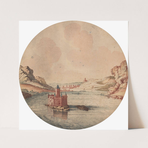 Gezicht op burcht Pfalzgrafenstein bij Kaub (1688 to 1698) by Jan van Call