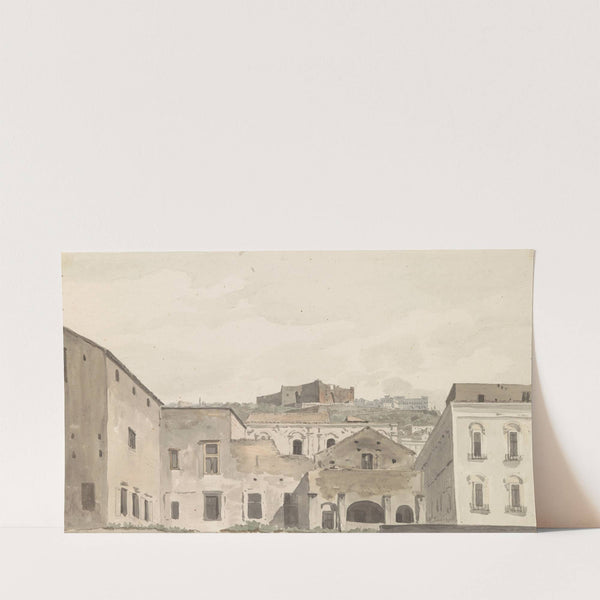 Gezicht op Castel Sant’Elmo en het klooster vanaf Chiaja (1778) by Abraham-Louis-Rodolphe Ducros