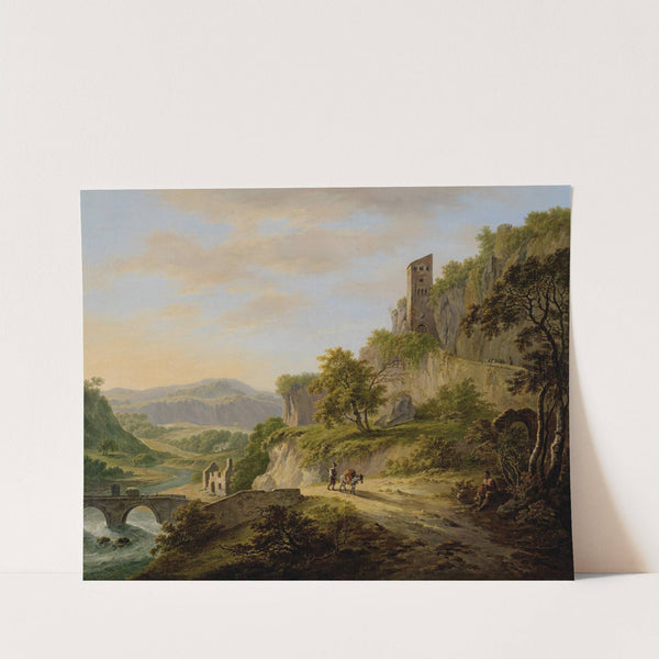 Gezicht op Civita Castellana (1792 - 1809) by Daniël Dupré