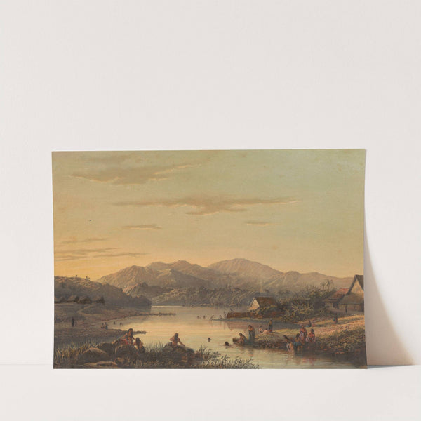 Gezicht op de badplaats Wenditt op Java (1869) by Johan Conrad Greive