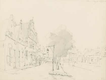 Gezicht op de gracht te Hasselt