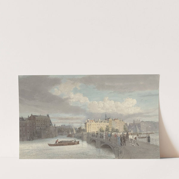 Gezicht op de Halvemaansbrug bij de Amstel te Amsterdam (1878) by Reinier Craeyvanger