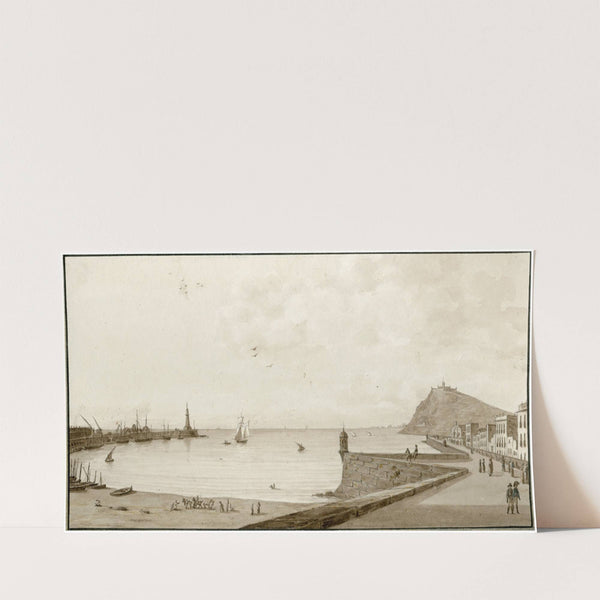 Gezicht op de haven van Barcelona by Otto Howen