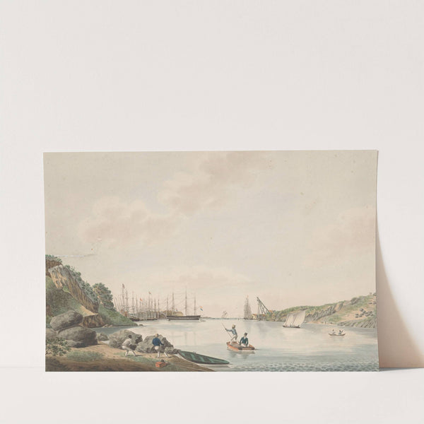 Gezicht op de haven van Curaçao by Reinier Frederik baron van Raders