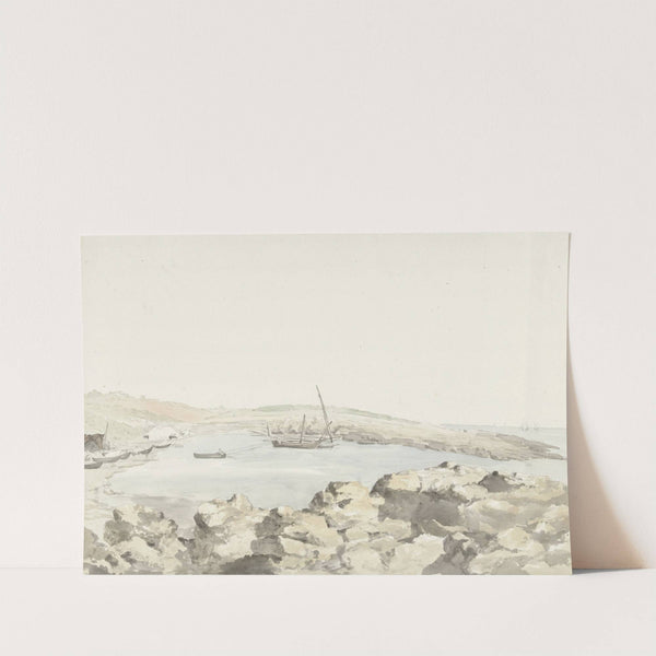 Gezicht op de haven van Luogo Vivo (1778) by Abraham-Louis-Rodolphe Ducros