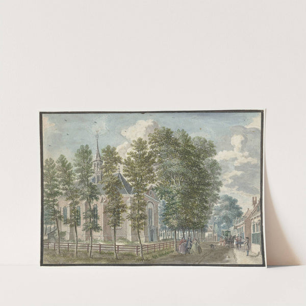 Gezicht op de kerk van Bloemendaal by Jan de Beijer