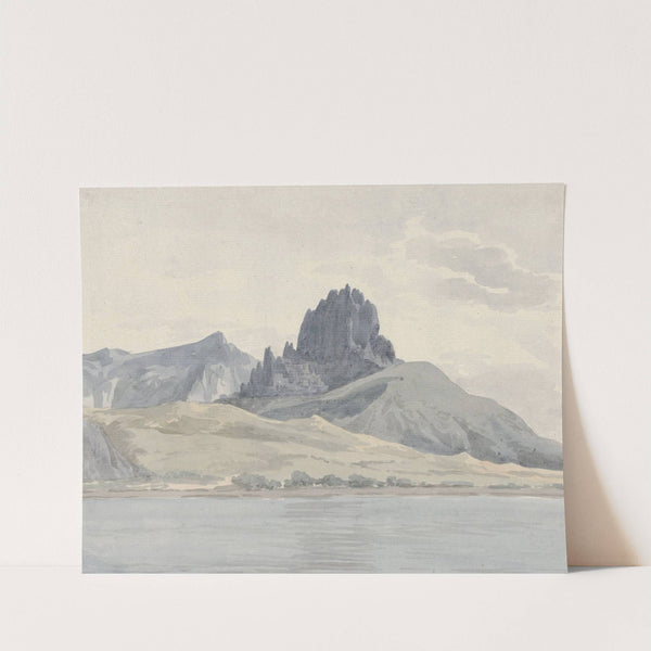 Gezicht op de kust van Pentidatilo aan de overzijde van kaap Spartivento (1778) by Abraham-Louis-Rodolphe Ducros