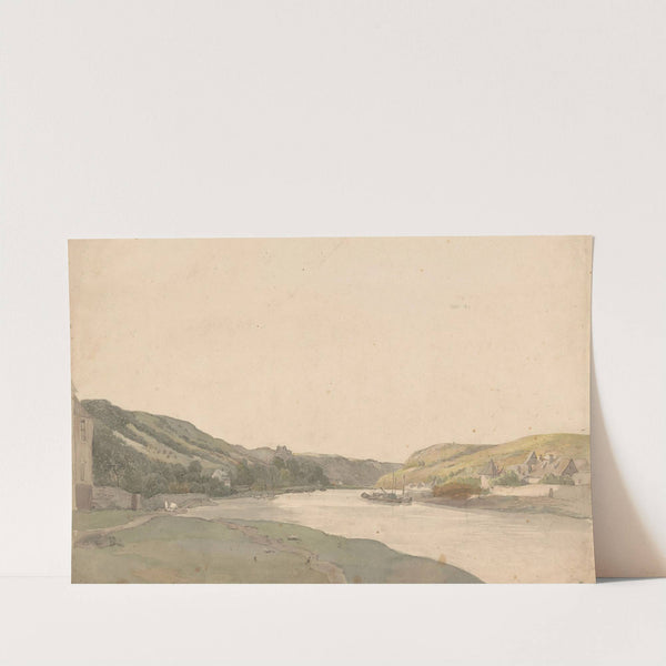 Gezicht op de Maas by Julius Jacobus van de Sande Bakhuyzen