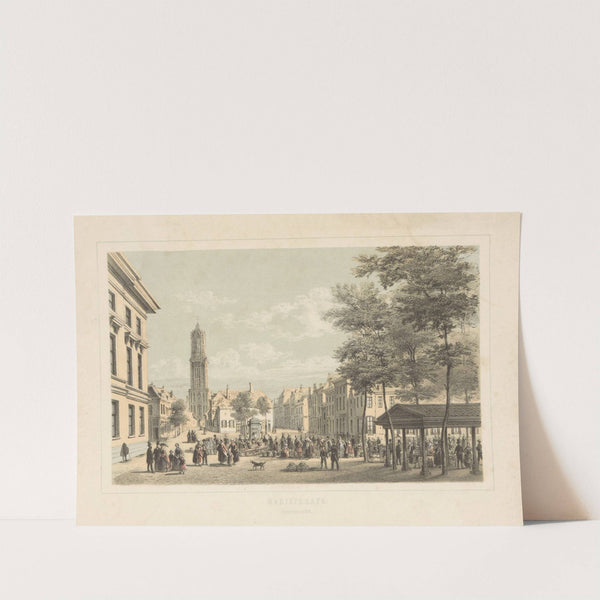 Gezicht op de Mariaplaats in Utrecht Marieplaats (Groenmarkt) (1842-1880) by Pieter Wilhelmus van de Weijer