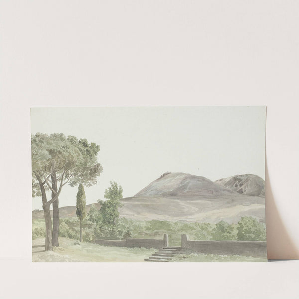 Gezicht op de Monto Rosso bij het klooster San Nicolo d’Arena dichtbij de plaats Nicolosi (1778) by Abraham-Louis-Rodolphe Ducros