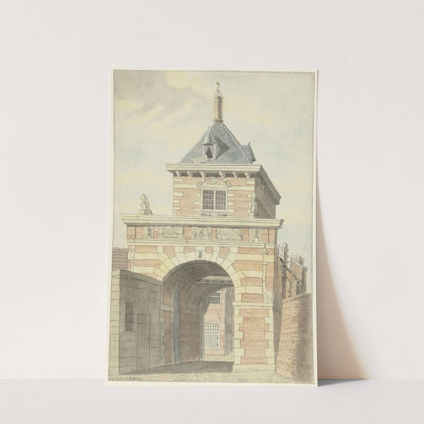 Gezicht op de oude Vriesche Poort te Alkmaar by Jacobus Andreas Crescent