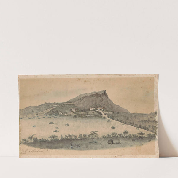 Gezicht op de plantage Plantersrust op Curaçao (1862) by Jacob Hendrik van de Poll