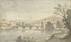 Gezicht op de Ponte Molle te Rome