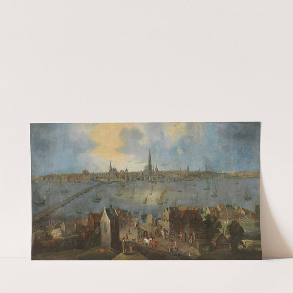 Gezicht op de rede van Antwerpen (1682-1702) by Mathys Schoevaerdts