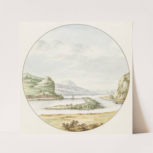 Gezicht op de Rijn bij Hammerstein by Jan van Call the elder