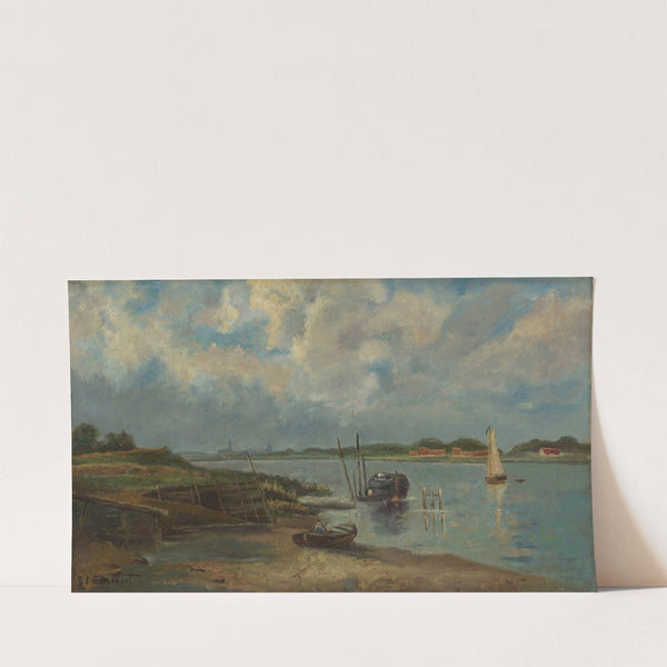Gezicht op de Schelde by Euphrosine Beernaert