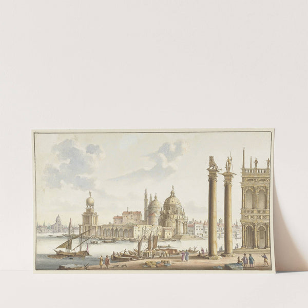 Gezicht op de Sta. Maria della Salute vanaf het S. Marcoplein te Venetië (1650 - 1699) by Jan van Call the elder