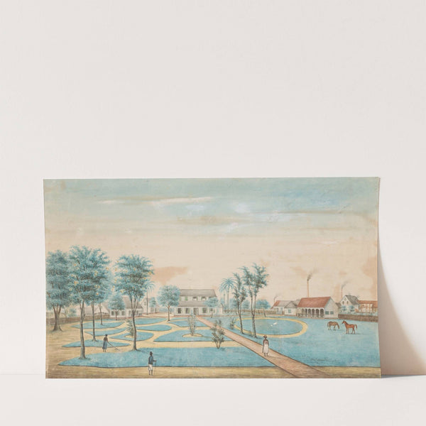 Gezicht op de suikerplantage Catharina Sophia (c. 1860) by Alexander Ludwich Brockmann