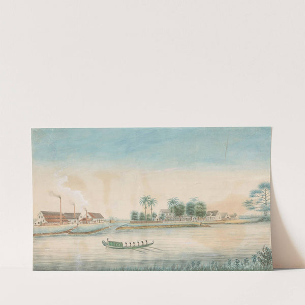 Gezicht op de suikerplantage Catharina Sophia vanaf het water (c. 1860) by Alexander Ludwich Brockmann