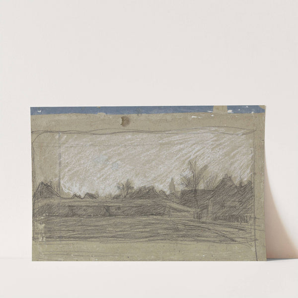 Gezicht op een dorp by Jan Veth