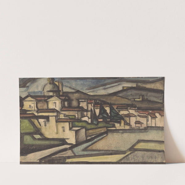 Gezicht op een Italiaanse stad (1920) by Reijer Stolk