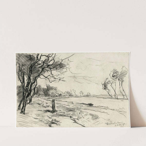 Gezicht op een kanaal bij Voorschoten (1894) by Frans Smissaert