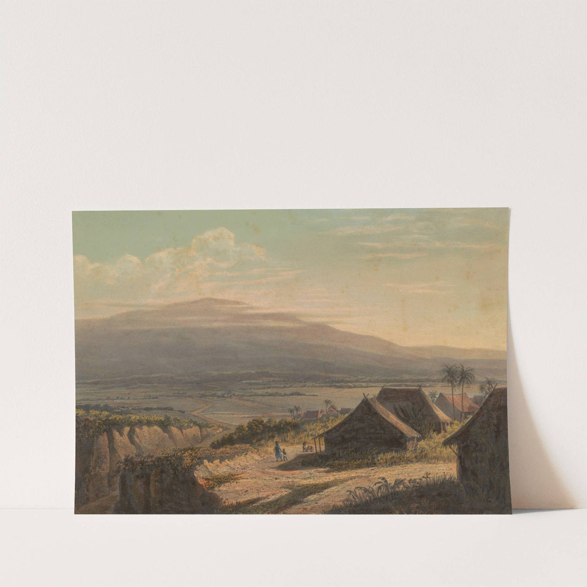 Gezicht op een landschap in Java. Landschap in de residentie Bantam (1869) by Johan Conrad Greive