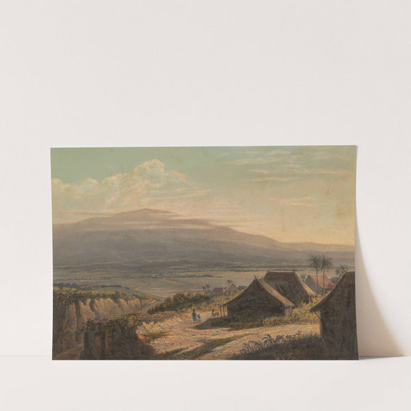 Gezicht op een landschap in Java. Landschap in de residentie Bantam (1869) by Johan Conrad Greive