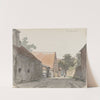 Gezicht op een straatje te Harderwijk (1828 - 1897) by Adrianus Eversen