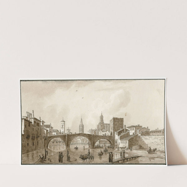 Gezicht op Gerona by Otto Howen