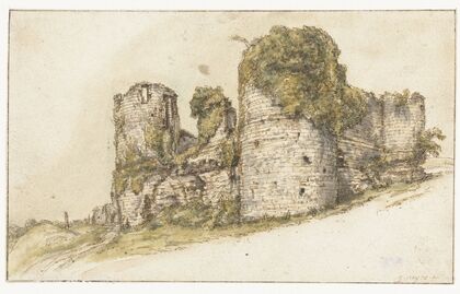 Gezicht op het Château de César te Vau