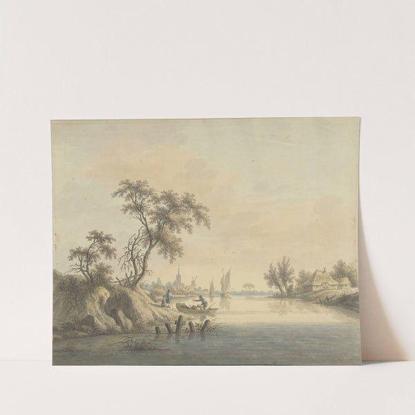 Gezicht op het dorp Elst aan de Maas by Nicolaas Wicart