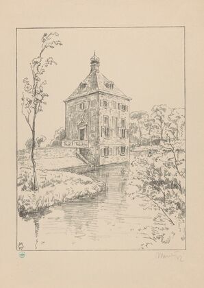 Gezicht op het hoofdgebouw van buitenplaats Hofwijck Hofwijck (1929)