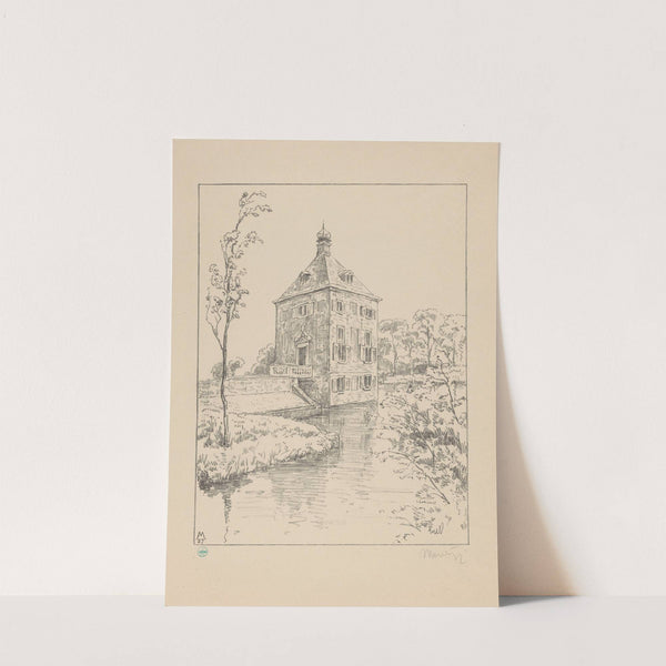 Gezicht op het hoofdgebouw van buitenplaats Hofwijck Hofwijck (1929) by Simon Moulijn